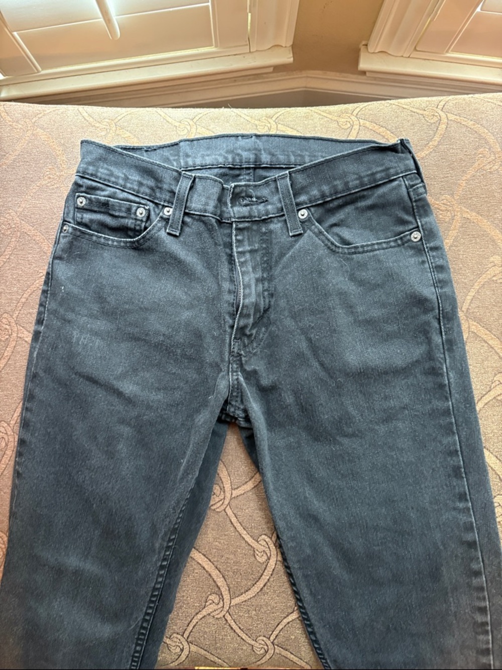Slim Straight Men's Jeans in Washed Black